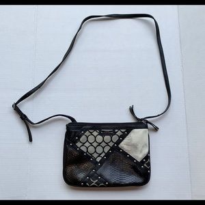 Nine West Black&Purple Unique Patterned Purse